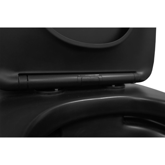 Унитаз-компакт безободковый Azario Black King AZ-8303-D с тонкой крышкой микролифт, чёрный матовый - 9 Унитаз-компакт безободковый Azario Black King AZ-8303-D с тонкой крышкой микролифт, чёрный матовый фото 9