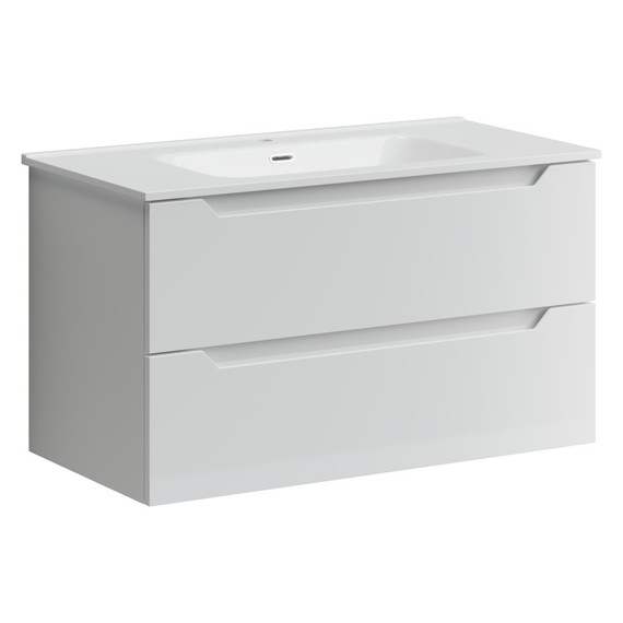 Тумба подвесная с раковиной Sancos Norma 2.0 90 см NR2.090W -  Тумба подвесная с раковиной Sancos Norma 2.0 90 см NR2.090W фото
