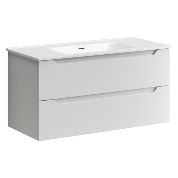 Тумба подвесная с раковиной Sancos Norma 2.0 100 см NR2.0100W - 3 Тумба подвесная с раковиной Sancos Norma 2.0 100 см NR2.0100W фото 3