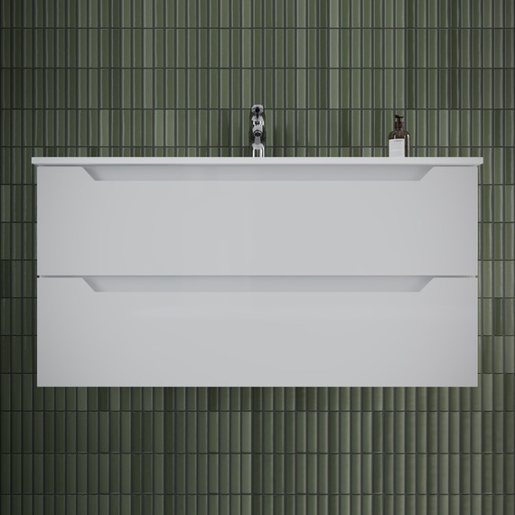 Тумба подвесная с раковиной Sancos Norma 2.0 100 см NR2.0100W -  Тумба подвесная с раковиной Sancos Norma 2.0 100 см NR2.0100W фото