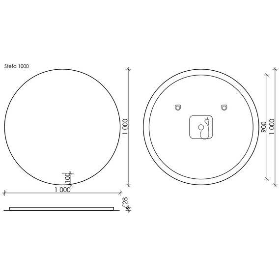 Зеркало Sancos Sfera 100 см SF1000 - 4 Зеркало Sancos Sfera 100 см SF1000 фото 4