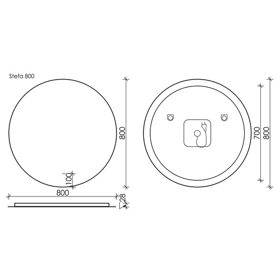 Зеркало Sancos Sfera 80 см SF800 - 4 Зеркало Sancos Sfera 80 см SF800 фото 4