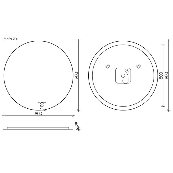 Зеркало Sancos Sfera 90 см SF900 - 4 Зеркало Sancos Sfera 90 см SF900 фото 4