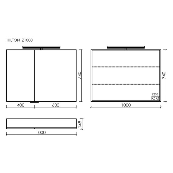 Зеркало-шкаф Sancos Hilton 100 см Z1000 - 6 Зеркало-шкаф Sancos Hilton 100 см Z1000 фото 6