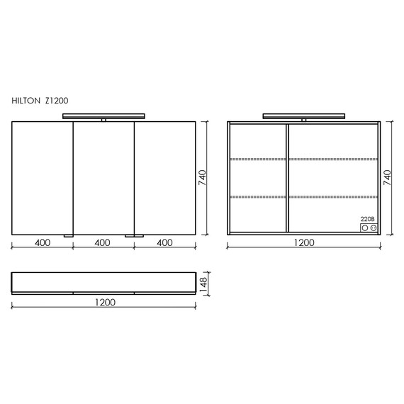 Зеркало-шкаф Sancos Hilton 120 см Z1200 - 6 Зеркало-шкаф Sancos Hilton 120 см Z1200 фото 6