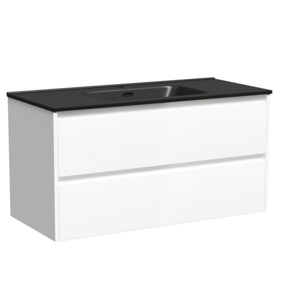 Тумба подвесная с раковиной Sancos Libra 100 см LB100W (раковина Element CN7003MB) - 2 Тумба подвесная с раковиной Sancos Libra 100 см LB100W (раковина Element CN7003MB) фото 2