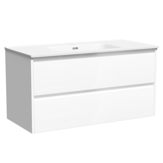 Тумба подвесная с раковиной Sancos Libra 100 см LB100W (раковина Element CN7003) - 2 Тумба подвесная с раковиной Sancos Libra 100 см LB100W (раковина Element CN7003) фото 2