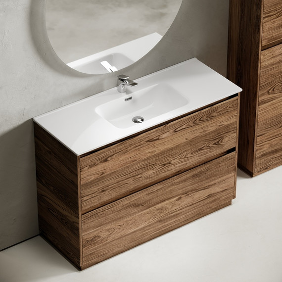 Тумба напольная с раковиной-столешницей Sancos Libra Floor 120 см LB120F-1ECH, дуб чарльстон (раковина Element CN7006) - 4 Тумба напольная с раковиной-столешницей Sancos Libra Floor 120 см LB120F-1ECH, дуб чарльстон (раковина Element CN7006) фото 4