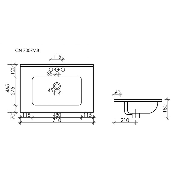 Тумба подвесная с раковиной Sancos Libra 70 см LB70W (раковина Element CN7007MB) - 9 Тумба подвесная с раковиной Sancos Libra 70 см LB70W (раковина Element CN7007MB) фото 9