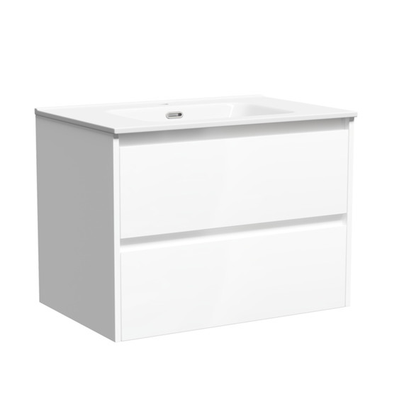 Тумба подвесная с раковиной Sancos Libra 70 см LB70W (раковина Element CN7007) - 2 Тумба подвесная с раковиной Sancos Libra 70 см LB70W (раковина Element CN7007) фото 2