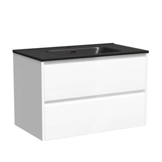 Тумба подвесная с раковиной Sancos Libra 80 см LB80W (раковина Element CN7005MB) - 2 Тумба подвесная с раковиной Sancos Libra 80 см LB80W (раковина Element CN7005MB) фото 2