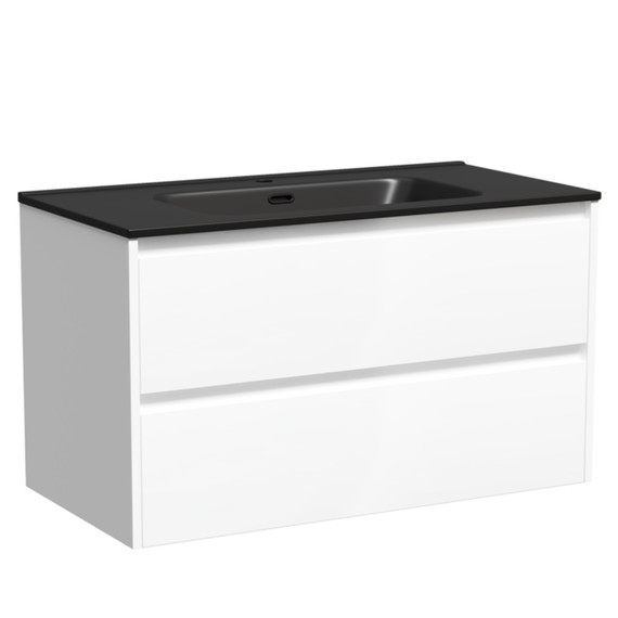 Тумба подвесная с раковиной Sancos Libra 90 см LB90W (раковина Element CN7002MB) - 2 Тумба подвесная с раковиной Sancos Libra 90 см LB90W (раковина Element CN7002MB) фото 2