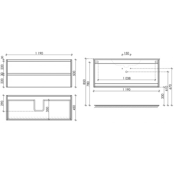 Тумба подвесная с раковиной Sancos Libra 120 см LB120-1W (раковина Element CN7006) - 10 Тумба подвесная с раковиной Sancos Libra 120 см LB120-1W (раковина Element CN7006) фото 10