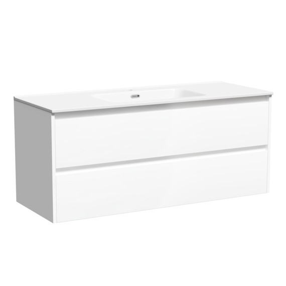Тумба подвесная с раковиной Sancos Libra 120 см LB120-1W (раковина Element CN7006) - 2 Тумба подвесная с раковиной Sancos Libra 120 см LB120-1W (раковина Element CN7006) фото 2