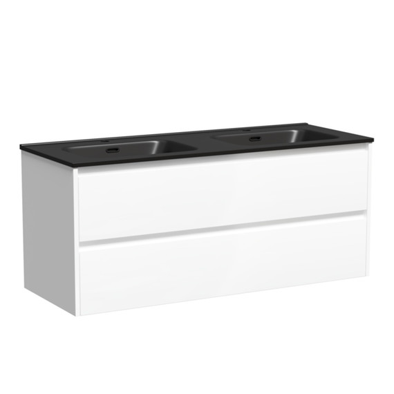 Тумба подвесная с раковиной Sancos Libra 120 см  LB120-2W (раковина Element CN7004MB) - 2 Тумба подвесная с раковиной Sancos Libra 120 см  LB120-2W (раковина Element CN7004MB) фото 2