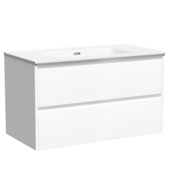Тумба подвесная с раковиной Sancos Libra 90 см LB90W (раковина Element CN7002) - 2 Тумба подвесная с раковиной Sancos Libra 90 см LB90W (раковина Element CN7002) фото 2