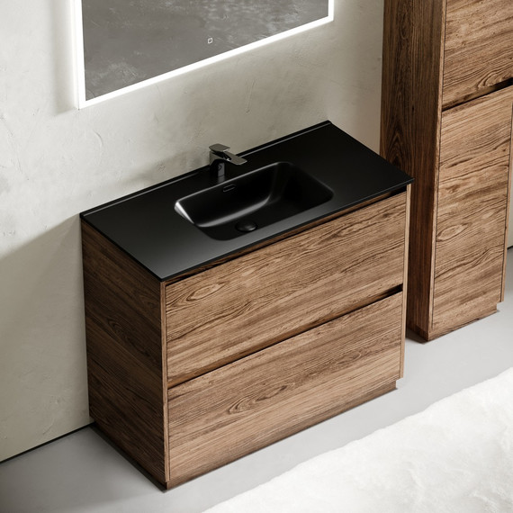 Тумба напольная с раковиной-столешницей Sancos Libra Floor 100 см LB100FECH, дуб чарльстон (раковина Element CN7003MB) - 5 Тумба напольная с раковиной-столешницей Sancos Libra Floor 100 см LB100FECH, дуб чарльстон (раковина Element CN7003MB) фото 5