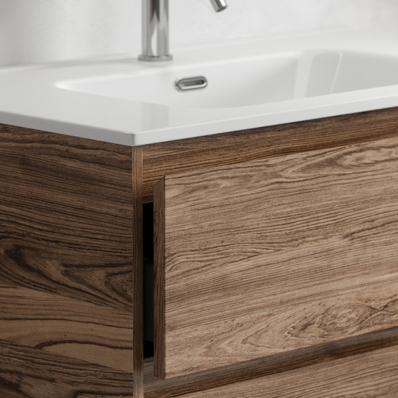 Тумба напольная с раковиной-столешницей Sancos Libra Floor 100 см LB100FECH, дуб чарльстон (раковина Element CN7003) - 4 Тумба напольная с раковиной-столешницей Sancos Libra Floor 100 см LB100FECH, дуб чарльстон (раковина Element CN7003) фото 4