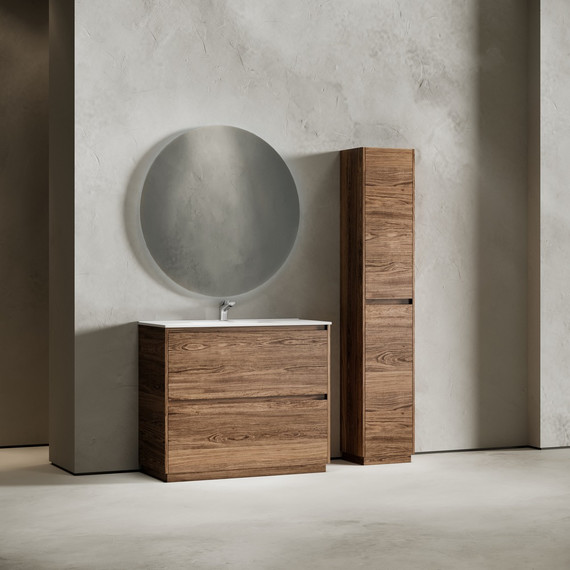 Тумба напольная с раковиной-столешницей Sancos Libra Floor 100 см LB100FECH, дуб чарльстон (раковина Element CN7003) - 9 Тумба напольная с раковиной-столешницей Sancos Libra Floor 100 см LB100FECH, дуб чарльстон (раковина Element CN7003) фото 9