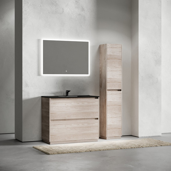 Тумба напольная с раковиной-столешницей Sancos Libra Floor 100 см LB100FEG, дуб галифакс натуральный (раковина Element CN7003MB) - 9 Тумба напольная с раковиной-столешницей Sancos Libra Floor 100 см LB100FEG, дуб галифакс натуральный (раковина Element CN7003MB) фото 9