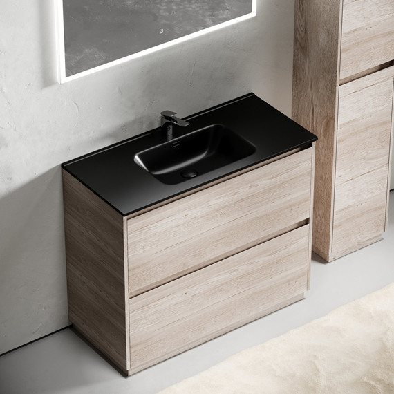 Тумба напольная с раковиной-столешницей Sancos Libra Floor 100 см LB100FEG, дуб галифакс натуральный (раковина Element CN7003MB) - 7 Тумба напольная с раковиной-столешницей Sancos Libra Floor 100 см LB100FEG, дуб галифакс натуральный (раковина Element CN7003MB) фото 7