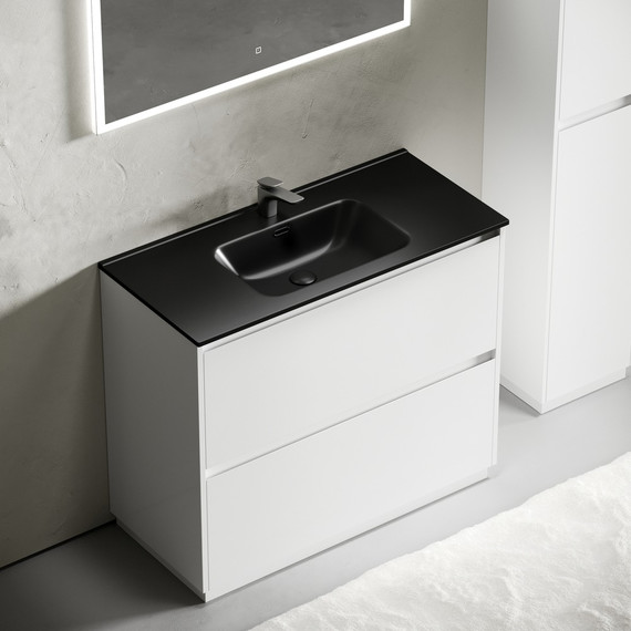 Тумба напольная с раковиной-столешницей Sancos Libra Floor 100 см LB100FW (раковина Element CN7003MB) - 4 Тумба напольная с раковиной-столешницей Sancos Libra Floor 100 см LB100FW (раковина Element CN7003MB) фото 4