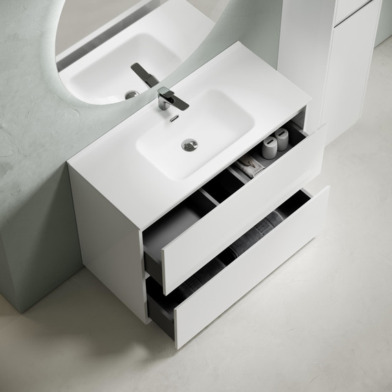 Тумба напольная с раковиной-столешницей Sancos Libra Floor 100 см LB100FW (раковина Element CN7003) - 6 Тумба напольная с раковиной-столешницей Sancos Libra Floor 100 см LB100FW (раковина Element CN7003) фото 6