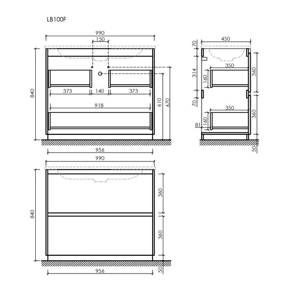 Тумба напольная с раковиной-столешницей Sancos Libra Floor 100 см LB100FW (раковина Element CN7003) - 10 Тумба напольная с раковиной-столешницей Sancos Libra Floor 100 см LB100FW (раковина Element CN7003) фото 10