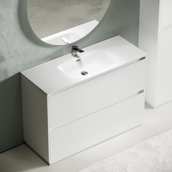 Тумба напольная с раковиной-столешницей Sancos Libra Floor 120 см LB120F-1W (раковина Element CN7006) - 4 Тумба напольная с раковиной-столешницей Sancos Libra Floor 120 см LB120F-1W (раковина Element CN7006) фото 4