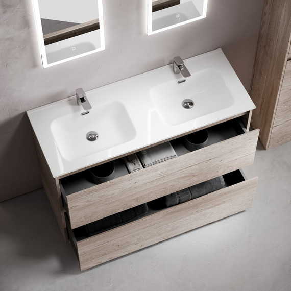 Тумба напольная с раковиной Sancos Libra Floor 120 см LB120F-2EG, дуб галифакс натуральный (раковина Element CN7004) - 5 Тумба напольная с раковиной Sancos Libra Floor 120 см LB120F-2EG, дуб галифакс натуральный (раковина Element CN7004) фото 5