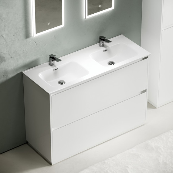 Тумба напольная с раковиной Sancos Libra Floor 120 см LB120F-2W (раковина Element CN7004) - 4 Тумба напольная с раковиной Sancos Libra Floor 120 см LB120F-2W (раковина Element CN7004) фото 4