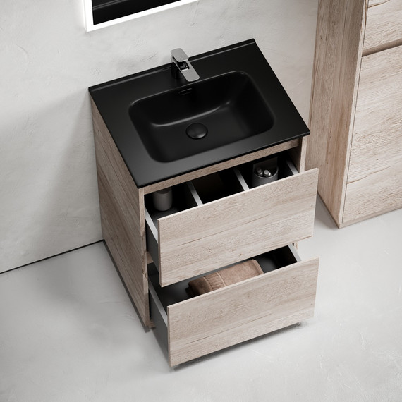 Тумба напольная с раковиной Sancos Libra Floor 60 см LB60FEG, дуб галифакс натуральный (раковина Element CN7001MB) - 4 Тумба напольная с раковиной Sancos Libra Floor 60 см LB60FEG, дуб галифакс натуральный (раковина Element CN7001MB) фото 4