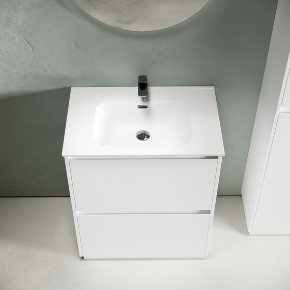 Тумба напольная с раковиной-столешницей Sancos Libra Floor 70 см LB70FW (раковина Element CN7007) -  Тумба напольная с раковиной-столешницей Sancos Libra Floor 70 см LB70FW (раковина Element CN7007) фото