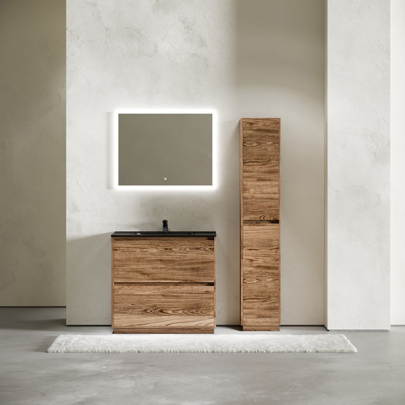 Тумба напольная с раковиной-столешницей Sancos Libra Floor 90 см LB90FECH, дуб чарльстон (раковина Element CN7002MB) - 9 Тумба напольная с раковиной-столешницей Sancos Libra Floor 90 см LB90FECH, дуб чарльстон (раковина Element CN7002MB) фото 9