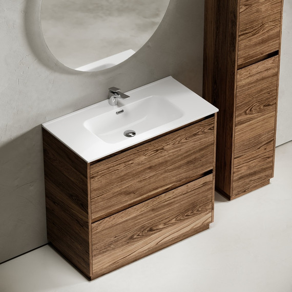 Тумба напольная с раковиной-столешницей Sancos Libra Floor 90 см LB90FECH, дуб чарльстон (раковина Element CN7002) - 6 Тумба напольная с раковиной-столешницей Sancos Libra Floor 90 см LB90FECH, дуб чарльстон (раковина Element CN7002) фото 6