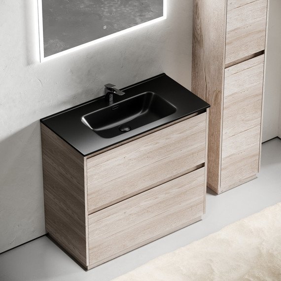 Тумба напольная с раковиной-столешницей Sancos Libra Floor 90 см LB90FEG, дуб галифакс натуральный (раковина Element CN7002MB) - 6 Тумба напольная с раковиной-столешницей Sancos Libra Floor 90 см LB90FEG, дуб галифакс натуральный (раковина Element CN7002MB) фото 6