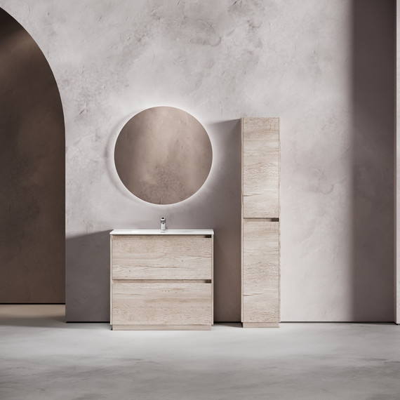 Тумба напольная с раковиной-столешницей Sancos Libra Floor 90 см LB90FEG, дуб галифакс натуральный (раковина Element CN7002) - 9 Тумба напольная с раковиной-столешницей Sancos Libra Floor 90 см LB90FEG, дуб галифакс натуральный (раковина Element CN7002) фото 9