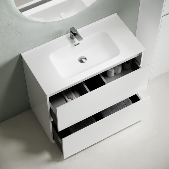 Тумба напольная с раковиной-столешницей Sancos Libra Floor 90 см LB90FW (раковина Element CN7002) - 6 Тумба напольная с раковиной-столешницей Sancos Libra Floor 90 см LB90FW (раковина Element CN7002) фото 6