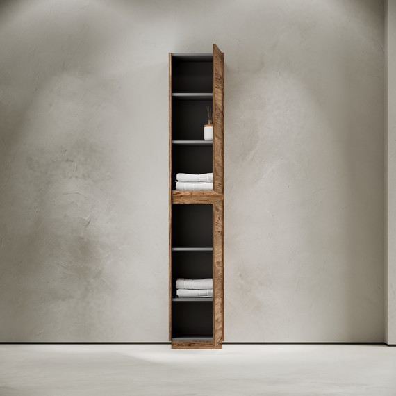 Пенал напольный Sancos Libra Floor 35 см PLB35FECH, дуб чарльстон - 13 Пенал напольный Sancos Libra Floor 35 см PLB35FECH, дуб чарльстон фото 13