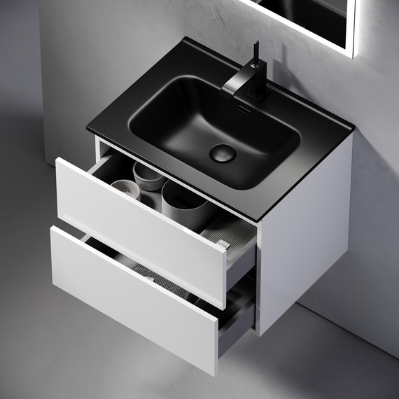 Тумба подвесная с раковиной Sancos Urban 60 см UR60W (раковина Element CN7001MB) - 6 Тумба подвесная с раковиной Sancos Urban 60 см UR60W (раковина Element CN7001MB) фото 6