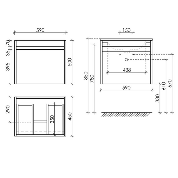 Тумба подвесная с раковиной Sancos Smart 60 см SM60W - 7 Тумба подвесная с раковиной Sancos Smart 60 см SM60W фото 7