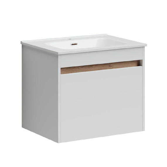 Тумба подвесная с раковиной Sancos Smart 60 см SM60W -  Тумба подвесная с раковиной Sancos Smart 60 см SM60W фото