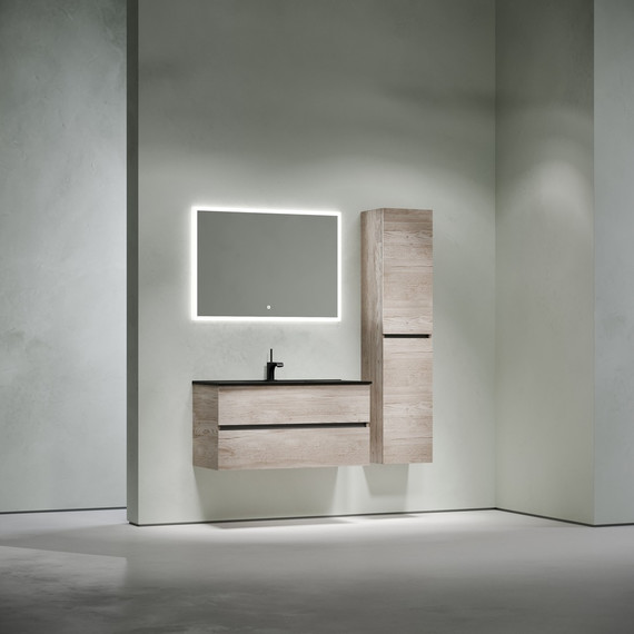 Тумба подвесная с раковиной-столешницей Sancos Urban 100 см UR100EG, дуб галифакс натуральный (раковина Element CN7003MB) - 8 Тумба подвесная с раковиной-столешницей Sancos Urban 100 см UR100EG, дуб галифакс натуральный (раковина Element CN7003MB) фото 8