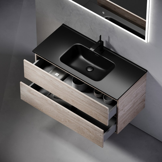 Тумба подвесная с раковиной-столешницей Sancos Urban 100 см UR100EG, дуб галифакс натуральный (раковина Element CN7003MB) - 6 Тумба подвесная с раковиной-столешницей Sancos Urban 100 см UR100EG, дуб галифакс натуральный (раковина Element CN7003MB) фото 6