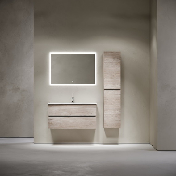 Тумба подвесная с раковиной-столешницей Sancos Urban 100 см UR100EG, дуб галифакс натуральный (раковина Element CN7003) - 9 Тумба подвесная с раковиной-столешницей Sancos Urban 100 см UR100EG, дуб галифакс натуральный (раковина Element CN7003) фото 9