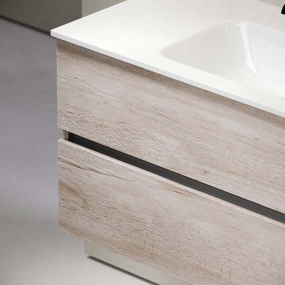 Тумба подвесная с раковиной-столешницей Sancos Urban 100 см UR100EG, дуб галифакс натуральный (раковина Element CN7003) - 7 Тумба подвесная с раковиной-столешницей Sancos Urban 100 см UR100EG, дуб галифакс натуральный (раковина Element CN7003) фото 7