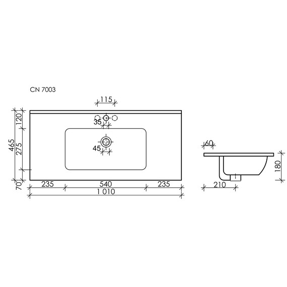 Тумба подвесная с раковиной-столешницей Sancos Urban 100 см UR100W (раковина Element CN7003MB) - 11 Тумба подвесная с раковиной-столешницей Sancos Urban 100 см UR100W (раковина Element CN7003MB) фото 11
