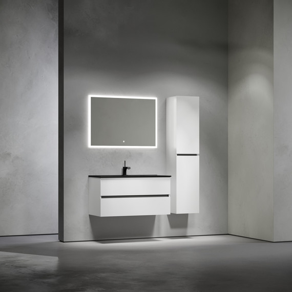 Тумба подвесная с раковиной-столешницей Sancos Urban 100 см UR100W (раковина Element CN7003MB) - 9 Тумба подвесная с раковиной-столешницей Sancos Urban 100 см UR100W (раковина Element CN7003MB) фото 9