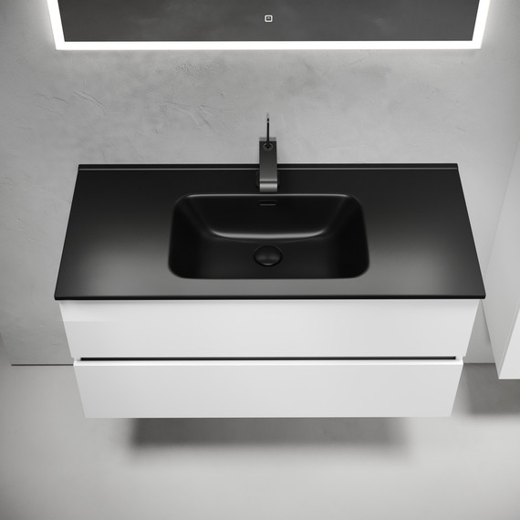 Тумба подвесная с раковиной-столешницей Sancos Urban 100 см UR100W (раковина Element CN7003MB) - 5 Тумба подвесная с раковиной-столешницей Sancos Urban 100 см UR100W (раковина Element CN7003MB) фото 5