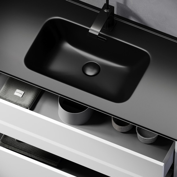 Тумба подвесная с раковиной-столешницей Sancos Urban 100 см UR100W (раковина Element CN7003MB) - 7 Тумба подвесная с раковиной-столешницей Sancos Urban 100 см UR100W (раковина Element CN7003MB) фото 7